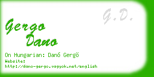 gergo dano business card