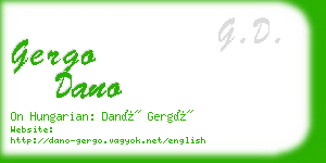 gergo dano business card